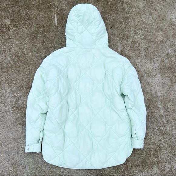 Free People Pippa Packable Puffer Jacket Light Green Bleached Melon Pippa - Picture 7 of 8